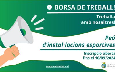 Borsa de treball de peons d’instal·lacions esportives