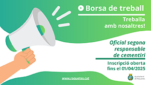 Borsa de treball d’oficial de segona responsable de cementiri