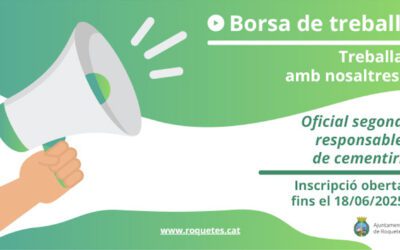 Borsa de treball d’oficial de segona responsable de cementiri