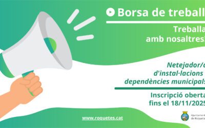 Borsa de treball de netejador/a d’instal·lacions i dependències municipals