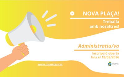 Nova plaça d’administratiu/va