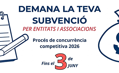Oberta la convocatòria de subvencions 2026, per entitats i associacions de Roquetes