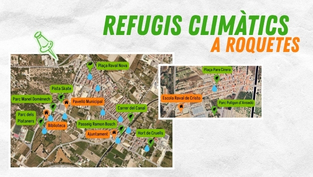 Roquetes amplia la xarxa de refugis climàtics per combatre la calor